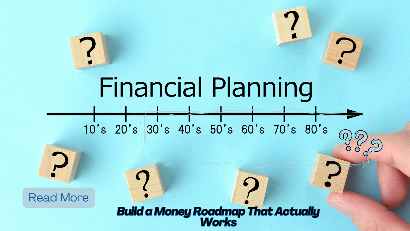 Planning financial goals with notebook and analytics chart
