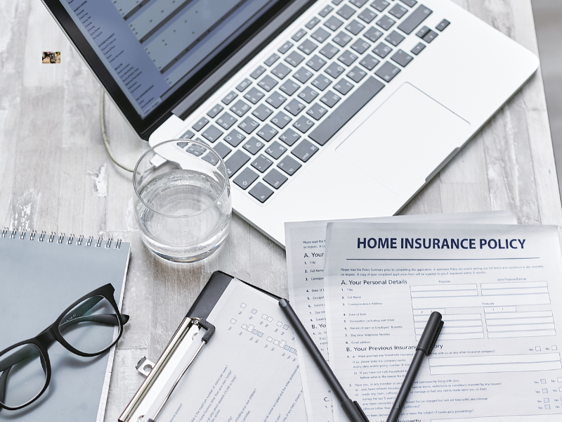 Home insurance as a type of insurance.