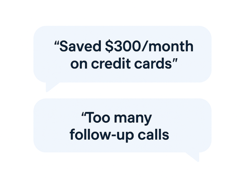 Real customer feedback on using Traceloans.com for debt consolidation.