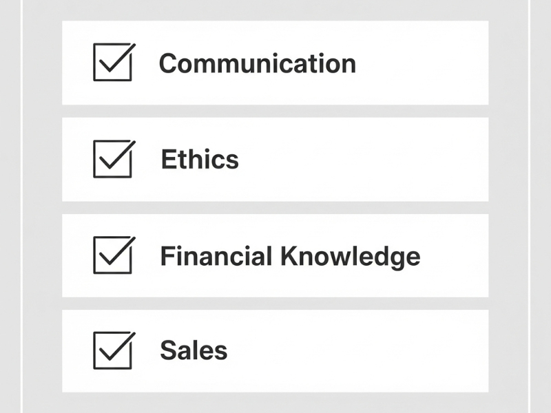 skills every financial representative need checklist infographic