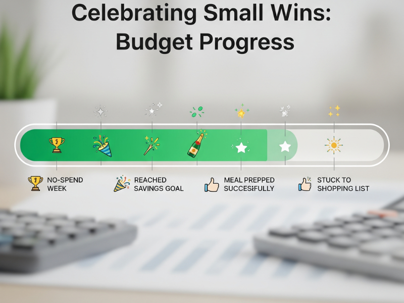 Tips for Sticking to Your Budget with GoMyFinance.com – progress tracker with milestones and budget goals
