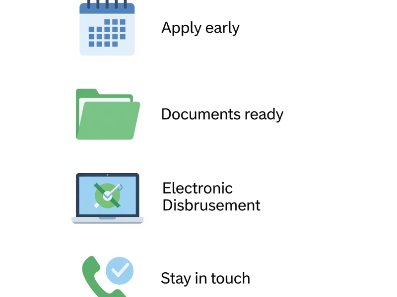  how long does it take to get a student loan tips checklist graphic