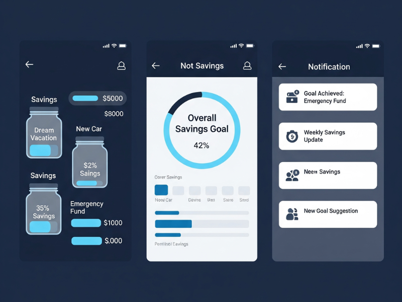 piggy tracking apps comparison with digital savings progress screens