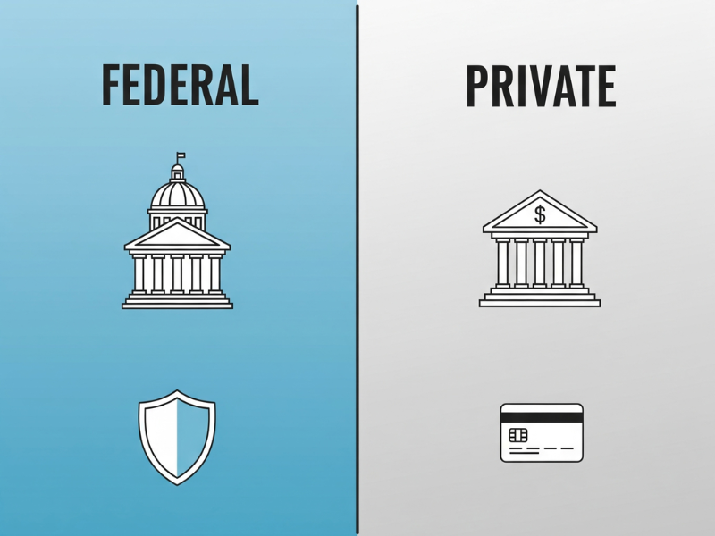 How to get student loans comparison federal vs private
